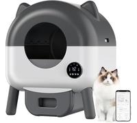 Large Cat Toilet For Multiple Cats With Trash Bag, Smart Litter Box Anti-Pinch Smart Robot, 66L Automatic Litter Box Safety Sensors App Control, Self Cleaning Cat Litter Tray