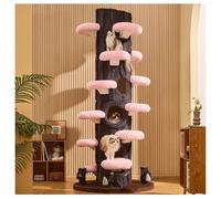 Large Cat Tree H230cm (90.6") with Sisal Scratching Posts Multi-Level Climbing Activities Includes Fluffy Resting Platforms Cat Tower Hidden Cabin Observation Deck Reinforced Base Includes Cat Toys