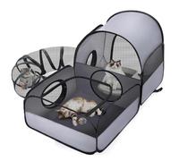 Large Cat Tunnel for Play and Lounging, Foldable Outdoor Cat Tent, Proof Cat Tent to Safely Enjoy Backyard Sunshine for Kitten Puppy Rabbit
