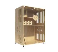 Large Cat Villa Household Wood Cage Nest Bunk Bed Two-story Indoor Luxury House Multi-cat Cabinet Cat Enclosures
