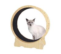 Large Cat Wheel With Lock Pin, Cat Wheel Exerciser With Carpeted Runway For Indoor Cats, Cat Running Wheel With Brake,83x36x92cm