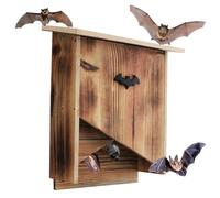 Large Cedar Bat House for Outdoors - Double Chamber Box Design Attracts Bats | All-Climate Ready, QuickMount Kit for Trees & Siding