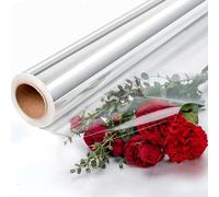 Large Cellophane Wrap Roll, PYGHAP 80CM x 30M Clear Cellophane Wrap Roll for Hampers, Christmas, Easter, Birthday, Valentine's Day, Treats & Crafts Wrap (80cmx30M-Transparent)