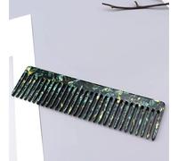 Large Cellulose Acetate Hair Detangling Comb, Wide Tooth Comb Large Wide Tooth Combs for Women Thick Curly Wavy Hair (Sapphire green）