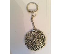Large Celtic Open PP-G39 made of fine English Pewter on a snake keyring