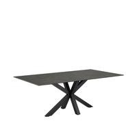 Large Ceramic Dining Table with Metal Base - Modern Heat-Resistant, Seats 8
