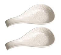 Large Ceramic Forest Tree & Leaves Spoon Rest Cooking Utensil Holder Teabag Tidy Teaspoon (2)