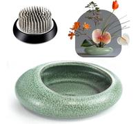 Large Ceramic Frog Vase Kit for Flower Arrangement Dark Brown