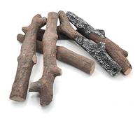 Large Ceramic Gas Fire Logs Set of 6 Logs Suits Gas & Ethanol Fires
