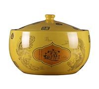 Large Ceramic Rice Jar with Lid - Storage Bin for Rice - Household Container for Bulk Food Storage