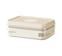Large Cereal Container 17x12x24.5cm Wide Mouth(0.4L) | PET and ABS, plastic, silicone gasket, safe for cereals flour sugar, non-toxic