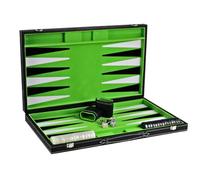 Large Championship Tournament Size Backgammon Set Family Board Game With Backgammon Pieces Malachite Green 21 Inch
