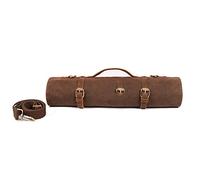 Large Chef’s Knife Roll Bag, Heavy Duty Waxed Canvas Knife Carrier, 11 Pockets Kitchen Cooking Tools Storage Case, Easily Carried By Shoulder Strap ForProfessional Chefs, Culinary School Students