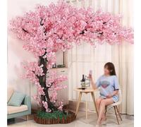 Large Cherry Blossom Plants Artificial Cherry Blossom Tree, Handmade Light Pink Gorgeous Fake Vines Flowers For Home Wedding Party Garden Office Christmas Decoration,180CM*6ft/150CM*5ft