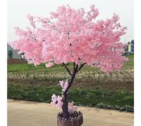Large Cherry Blossom Plants,Artificial Cherry Blossom Trees outdoor artificial plants Wishing Tree For Wedding Event Indoor Outdoor Party Restaurant Mall Decoration,002,1x0.6m/3.2x1.9ft