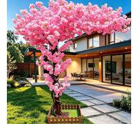 Large Cherry Blossom Plants,Artificial Cherry Blossom Trees outdoor artificial plants Wishing Tree For Wedding Event Indoor Outdoor Party Restaurant Mall,1,150 * 150cm
