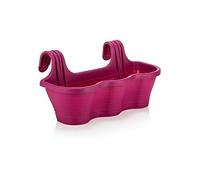 Large Cherry Hanging Fence Planter 10L, 53cm, 2 Hooks, Balcony Railing Pot | Large 10L planter with 2 hooks and 6 drainage holes for fences, balcony railings, flowers, herbs and trailing plants.