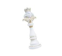Large Chess Piece Ornament Chess Statue Decoration Piece for Home Or Office Classical Black/White
