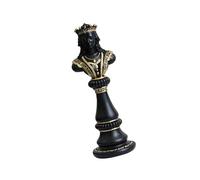 Large Chess Piece Ornament Chess Statue Decoration Piece for Home Or Office Classical Black/White