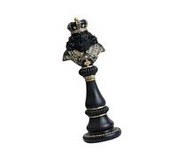 Large Chess Piece Ornament Chess Statue Decoration Piece for Home Or Office Classical Black/White