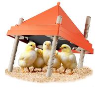 Large Chick Brooder Heating Plate 12" x 12" with Anti-Roosting Cone, Stepless Adjustable Height for Up to 25 Chicks, Energy Efficient Mother Hen Brooder for Poultry