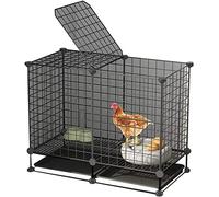 Large Chicken Coop Villa Poultry Habitat Supplies, Chicken House Coop, Black 27 inch Hen House, Outdoor Poultry Cage, Easy to Assemble, for 4-5 Hens use (Color : White-70x35x55 cm) (Black 70x35x55 Cm)