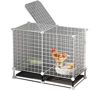Large Chicken Coop Villa Poultry Habitat Supplies, Chicken House Coop, Black 27 inch Hen House, Outdoor Poultry Cage, Easy to Assemble, for 4-5 Hens use (Color : White-70x35x55 cm) (White 70x35x55 Cm)