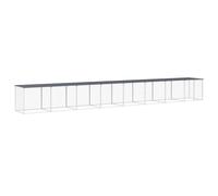 Large Chicken Coop with Roof Anthracite Outdoor Chicken Run with Lockable Door Heavy Duty Pen for Hens Galvanised Steel Cage with Roof 803x98x90 cm