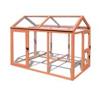 Large Chicken Coop, Wooden Hen House, Poultry Habitat Pet Hutch Run Cage with Perches and Doors, Rabbit and Duck Houses for All Kinds of Animals(106cm)