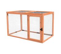 Large Chicken Coop, Wooden Hen House, Poultry Habitat Pet Hutch Run Cage with Perches and Doors, Rabbit and Duck Houses for All Kinds of Animals(71.5cm)
