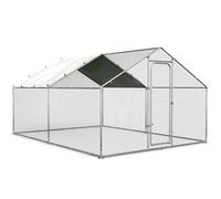 Large Chicken Coops, Heavy Duty Galvanized Steel Cage With Water-Resident and Sun Protection Cover Duck Rabbit(2x3x2m)
