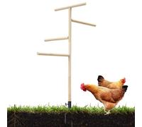 Large Chicken Perch Toy - Large Chicken Stand Poultry Perch | Chicken Enrichment Toys with Metal Ground Socket, Extra Large Bird Training Branch for Poultry