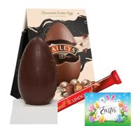 Large Chocolate Easter Egg - Luxury Easter Eggs With Truffles and Chocolate Bar- Milk Chocolates Egg With Crispy Pieces, Adult Easters Eggs Gift, Original