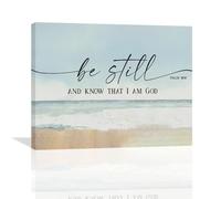 Large Christian Wall Art Be Still and Know That I Am God Pictures Wall Decor Bible Verse Psalm Canvas Painting Print Modern Home Decor Artworks Framed for Living Room Bathroom Master Bedroom 20"x16"