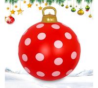 Large Christmas Balls - 24Inches Inflatable Outdoor Ball Decorations,Red and White Props Festive Decorations for Yard Outside Garden Winter Party Porch Indoor Party Festival