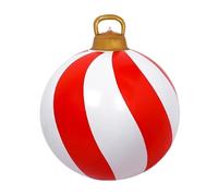 Large Christmas Balls, 24Inches Large Inflatable Christmas Ornaments, Props Red and White Festive Decorations for Party Garden Indoor Outside Winter Porch Yard Party Festival