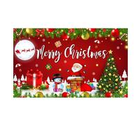 Large Christmas Banner, Christmas Background Banner, 70.87 x 43.31 Inch Santa Claus Christmas Background Photo Banner, Winter Photo Prop with Rope, Christmas Decoration for Wall