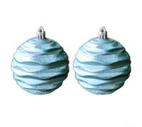 Large Christmas Baubles 8CM Shatterproof Tree Ornaments | with Metallic Finish, Oversized Holiday Spheres for Festive Home Decoration, Lightweight Hanging Balls in Colourful(Blue)