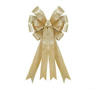 Large Christmas Bow 24x41cm Wired Tree Silver Large Christmas(Golden)