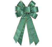 Large Christmas Bow for Wreath 20 * 11inch Vintage Green Wreath Bow Bean Paste Green Velvet Tree Topper Ornament Decorative Bow for Xmas Home Outdoor Indoor Party