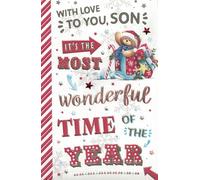 "Large Christmas Card for Son - Cute Teddy Bear Design with Gifts - Festive Greeting Card with Love Message - ‘It’s the Most Wonderful Time of the Year’ - Special Xmas Card for Son"