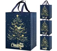Large Christmas Gifts Bags 4Pcs,41 * 30 * 18 Christmas Presents Bags,Gold Tree Xmas bags for presents