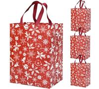 Large Christmas Gifts Bags 4Pcs,41 * 30 * 18 mas Present Bags,Red White Xmas Gift bags for presents
