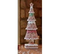 Large Christmas Glitter Gingerbread Christmas Tree Table Top Decoration 30cm Tall