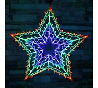 Large Christmas LED Star Silhouette Animated Outdoor Xmas Decoration Lights