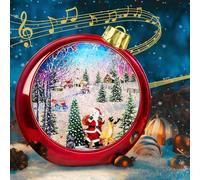Large Christmas Santa Snow Globe Light up Lantern with 8 Songs, 8.7" Red Big Christmas Snow Globes for Kids Adults, 6H Timer & Dual Power, Snowglobes Christmas Decorations Indoor, Gifts for Women Men