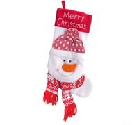 Large Christmas Stocking 47cm Knitted Red Green(D)