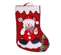Large Christmas Stocking with Santa Design for Hanging by Fireplace, Offering Ample Space for Toys and Treats, Made of Fabric (B)