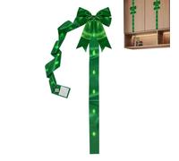 Large Christmas Tree Bow - Vintage Sparkling Adhesive Ornament with LED
