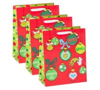 Large Christtmas Gift Bag - Red - Pack of 3 - Spread Christmas Cheer and Festive Delight - Stash Your Holiday Surprises and Watch Loved Ones Unwrap the Magic